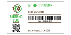 Tessera Club Partiamo