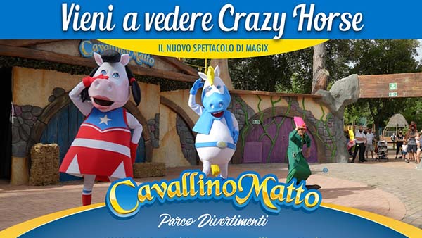Mascotte e personaggi dello spettacolo Crazy Horse al Cavallino Matto