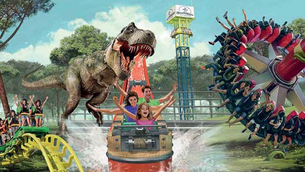Avventura Jurassic River con dinosauri e montagne russe al Cavallino Matto