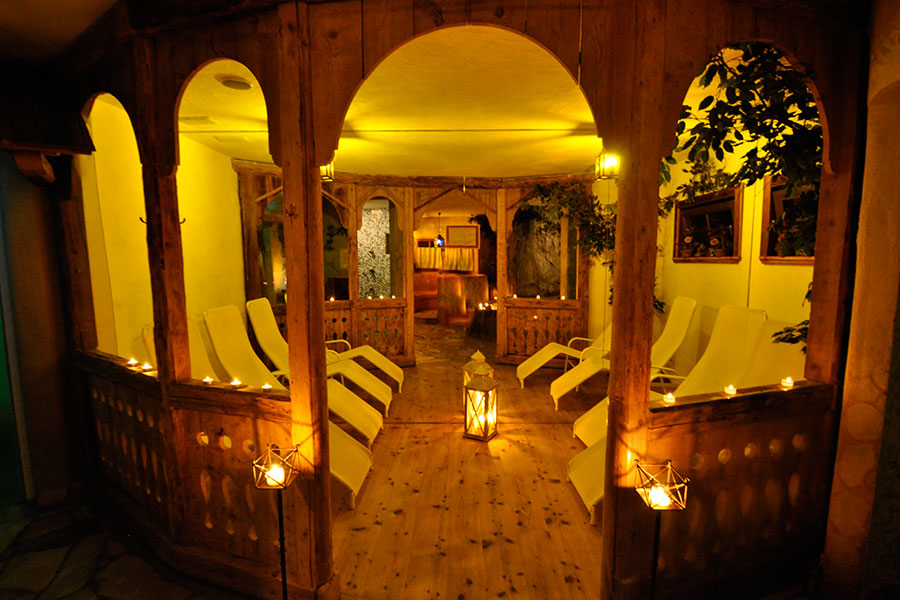 Area relax con luci soffuse