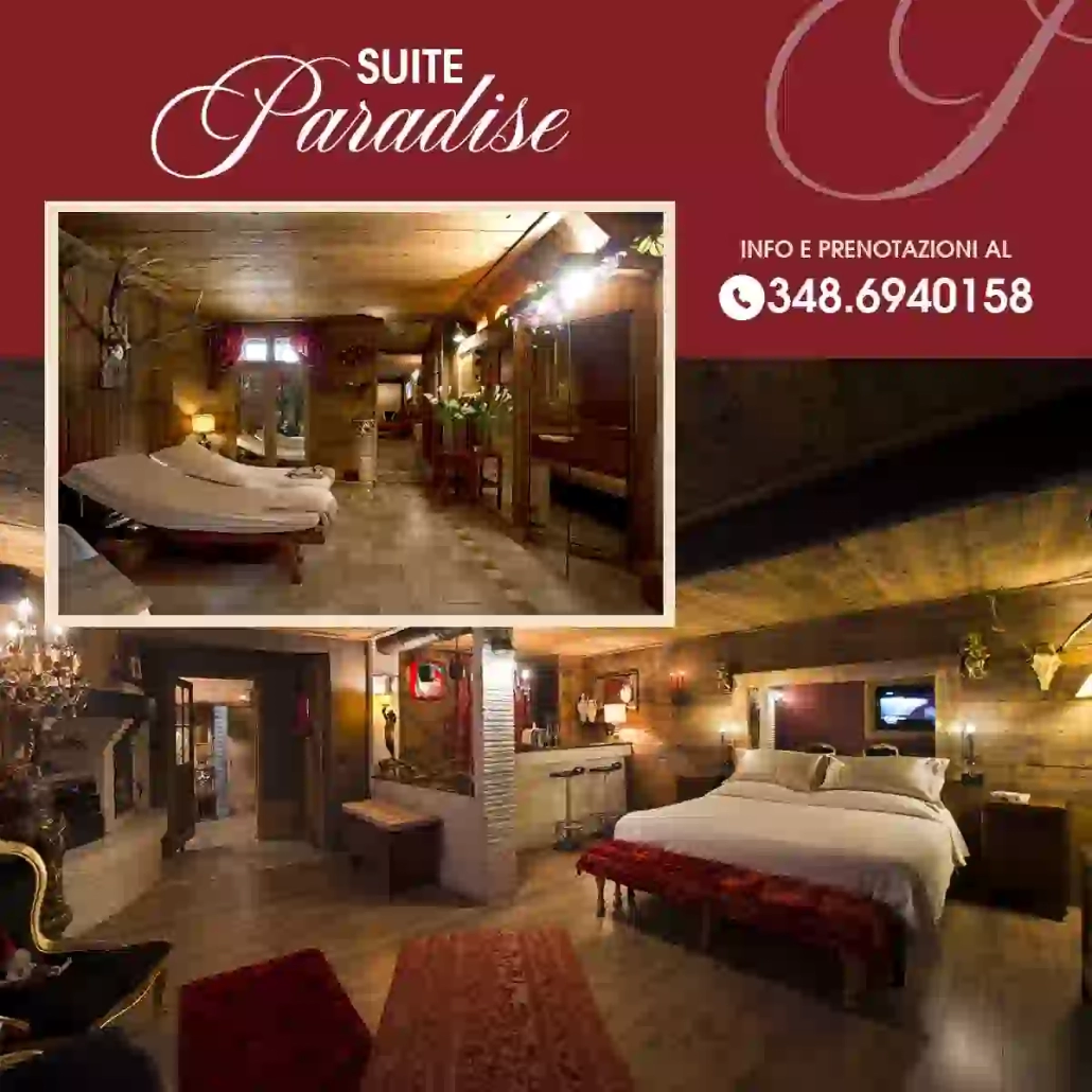 Suite con zona relax e luci soffuse