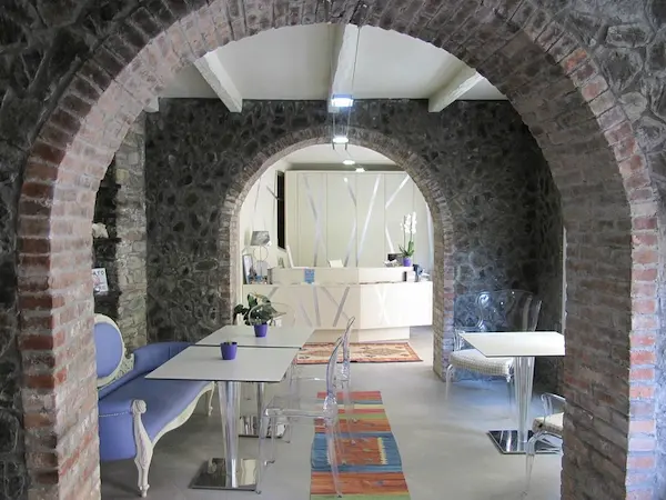 Ingresso e reception dell’hotel